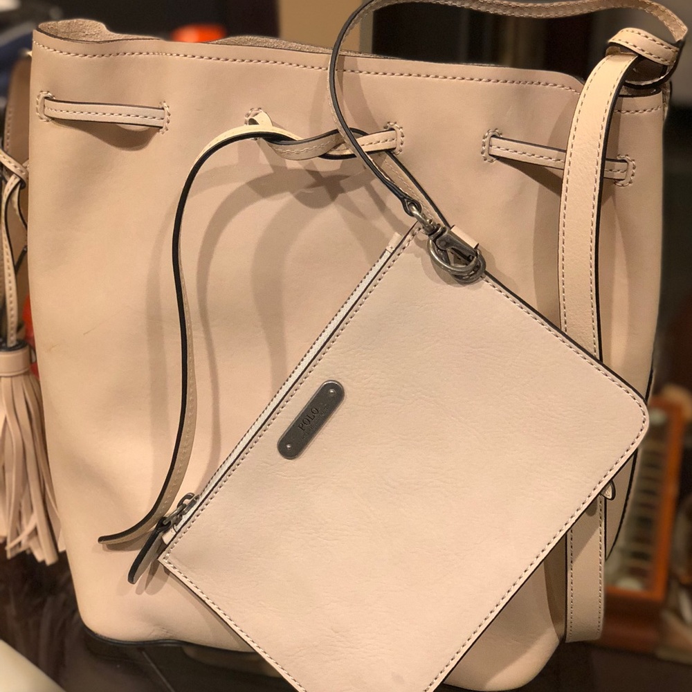 Beige Med Bucket purse